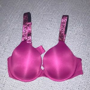 VS logo glitter strap bra